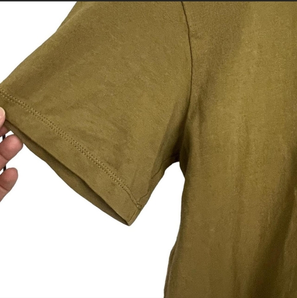 Madewell Classic Tee Olive Green T-shirt Dress Sz M - Picture 4 of 7